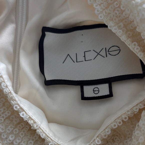 Alexis Cream Long Sleeve Sequin Dress - Picture 8 of 12